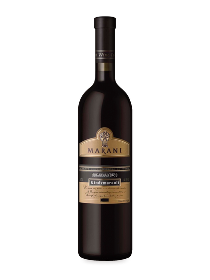 Marani Kindzmarauli 2018 red wine bottle with no bg