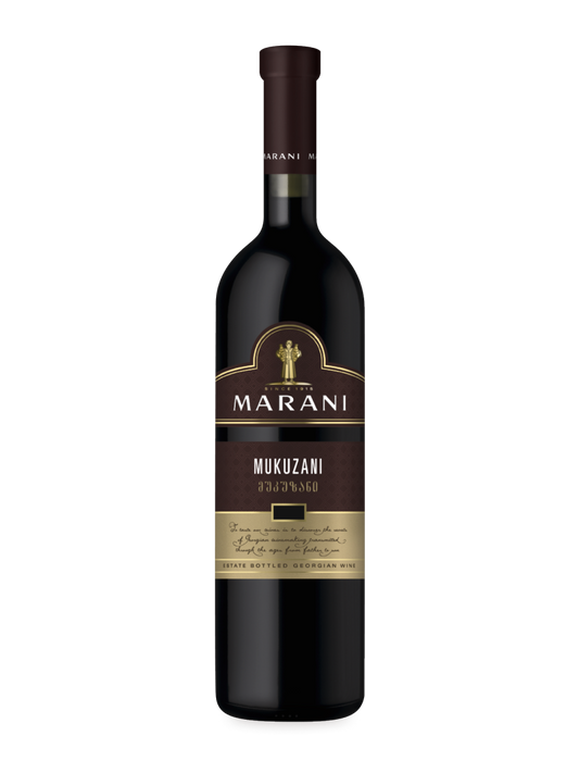 Marani Mukuzani 2018 red wine bottle withno bg