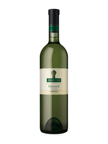 Marani Rkatsiteli 2018 white wine bottle with no bg