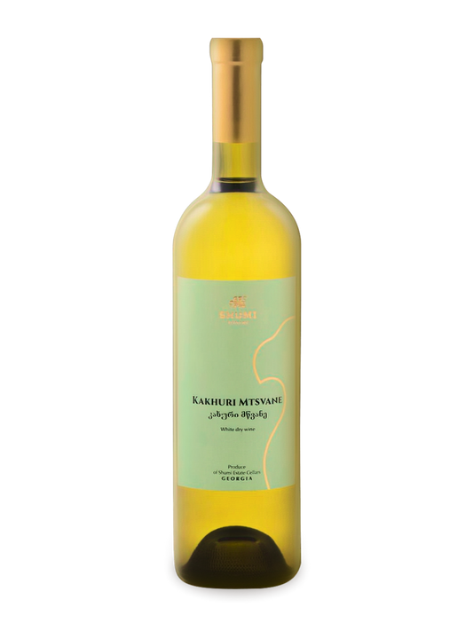 Bottle of Shumi Kakhuri Mtsvane 2021 with no  background