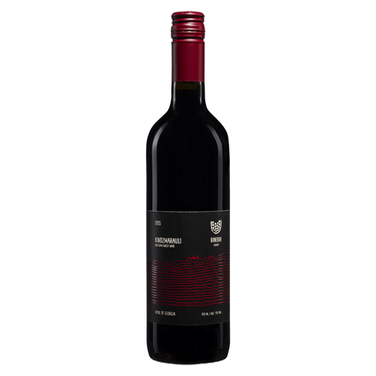 Binekhi Kindzmarauli semi-sweet red wine bottle