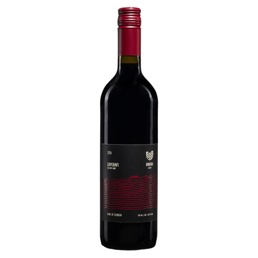 Binekhi Saperavi dry red wine bottle