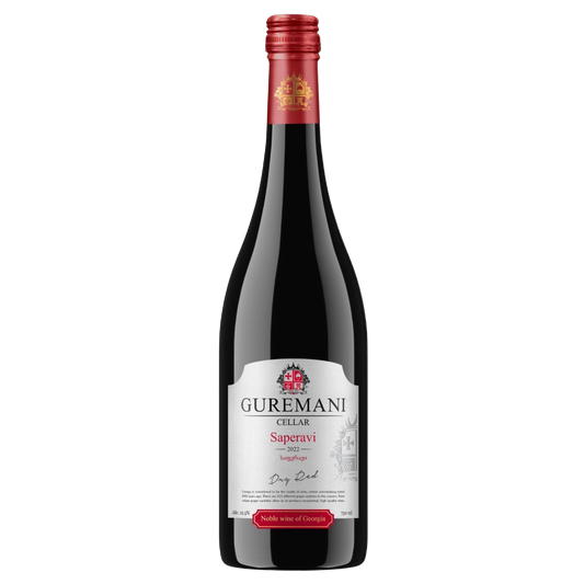 A bottle of Guremani Saperavi