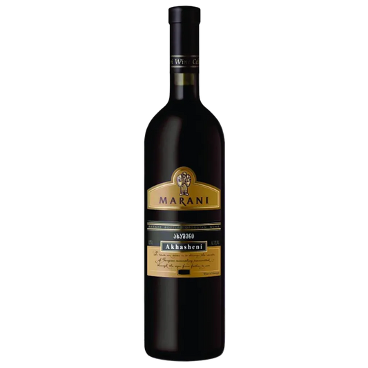 Bottle of Marani Akhasheni - Semi-sweet Georgian red wine