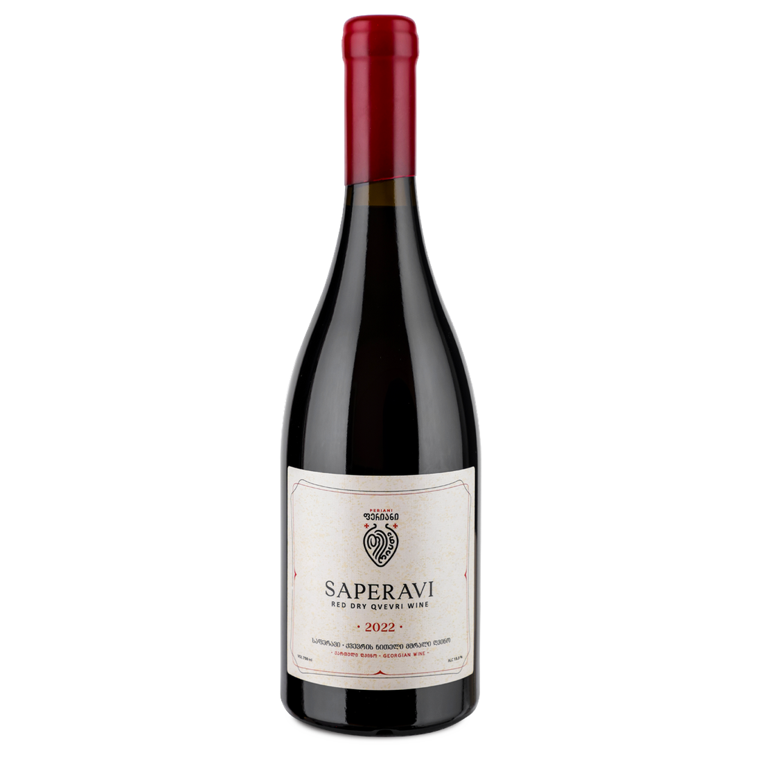 Periani Saperavi Qvevri red wine bottle